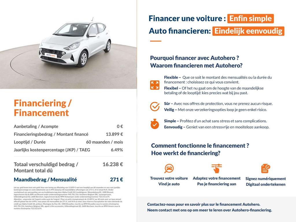 Hyundai i10 1.0 Prime (année de construction 2022), Autos, Hyundai, Argent ou Gris, Achat, 998 cm³, Euro 6