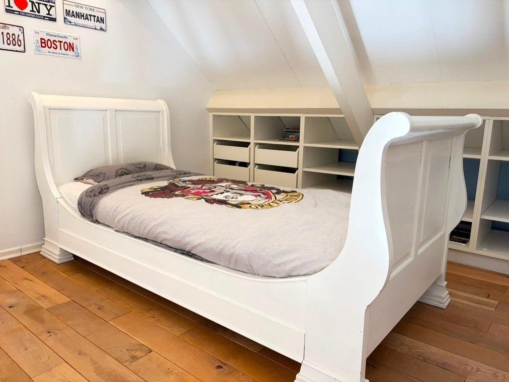 Lit bateau 1 pers. bois massif sommier matelas Slots, Une personne, Enlèvement, Utilisé, Bois