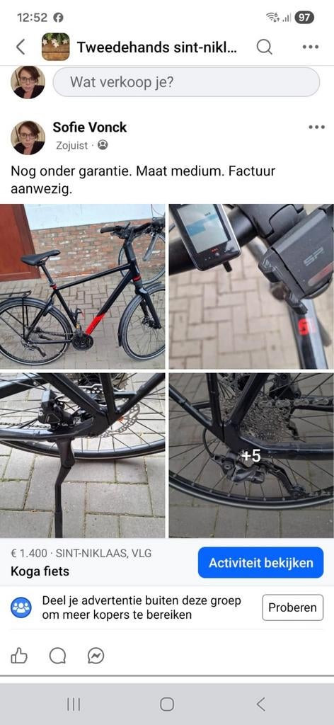 Fiets Koga f3, Fietsen en Brommers, Elektrische fietsen, Ophalen