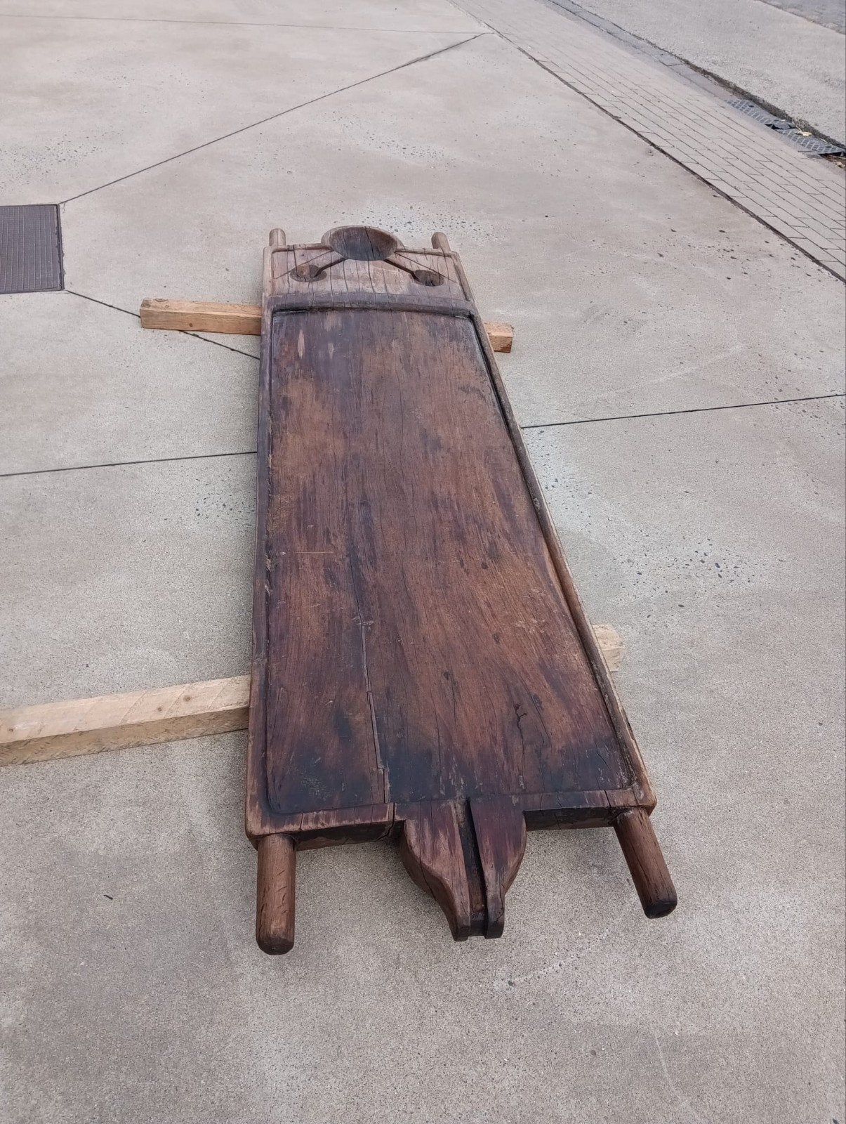 oude historische kaas maak plank, Ophalen