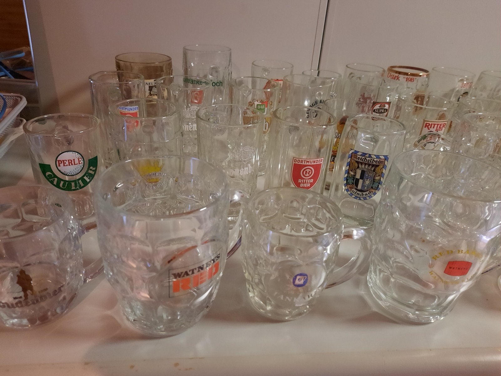 glazen bierpotten,de meeste van Duitse bieren, Verzamelen, Ophalen of Verzenden