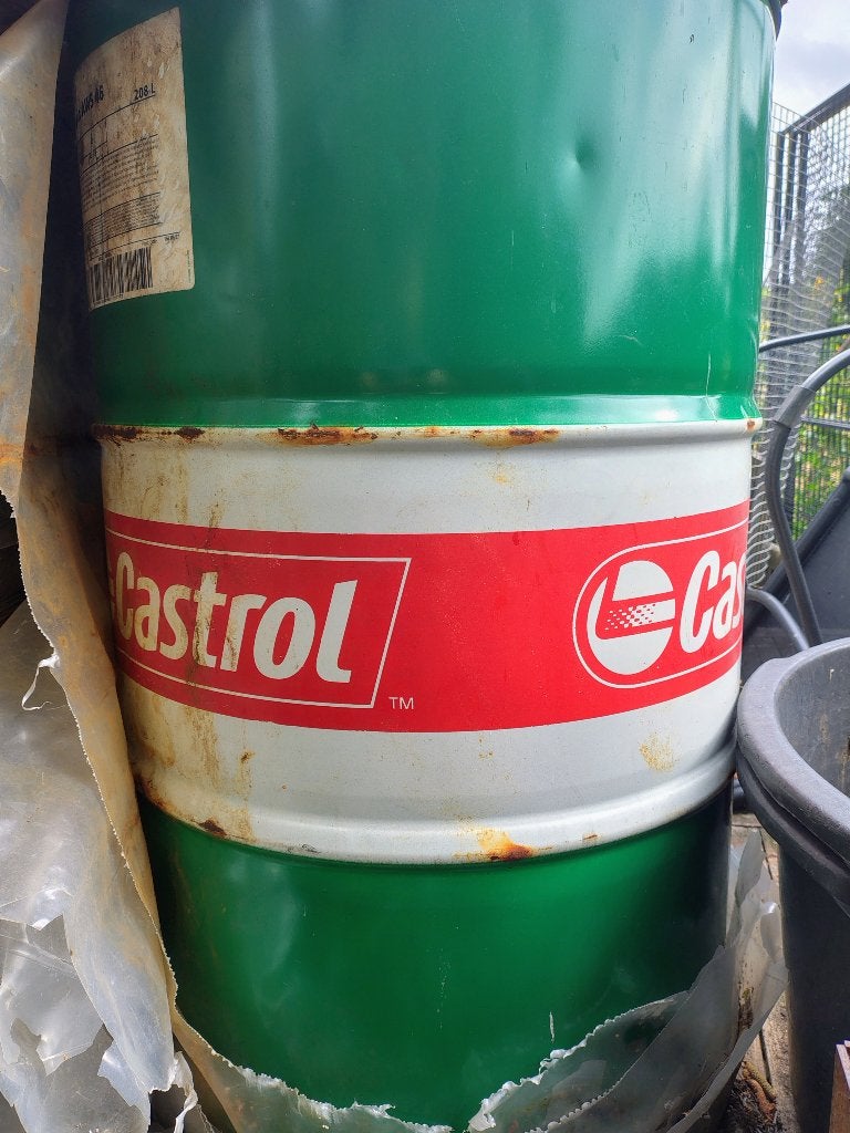 Olievat castrol, Ophalen, Gebruikt