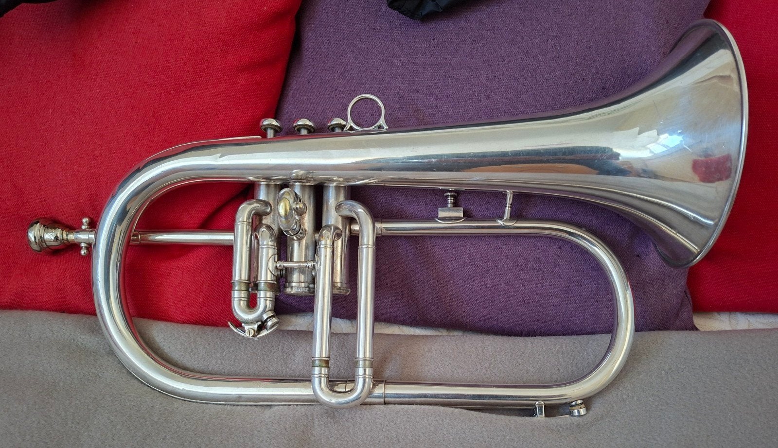 bugel Boosey&Hawkes Sovereign, Muziek en Instrumenten, Ophalen of Verzenden, Gebruikt, Trompet in si bemol, Met koffer