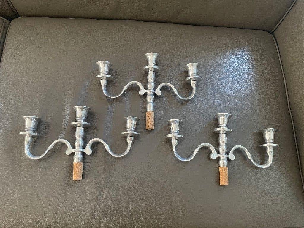 Chandeliers sur bouteille, Argent, Comme neuf, Enlèvement, Métal