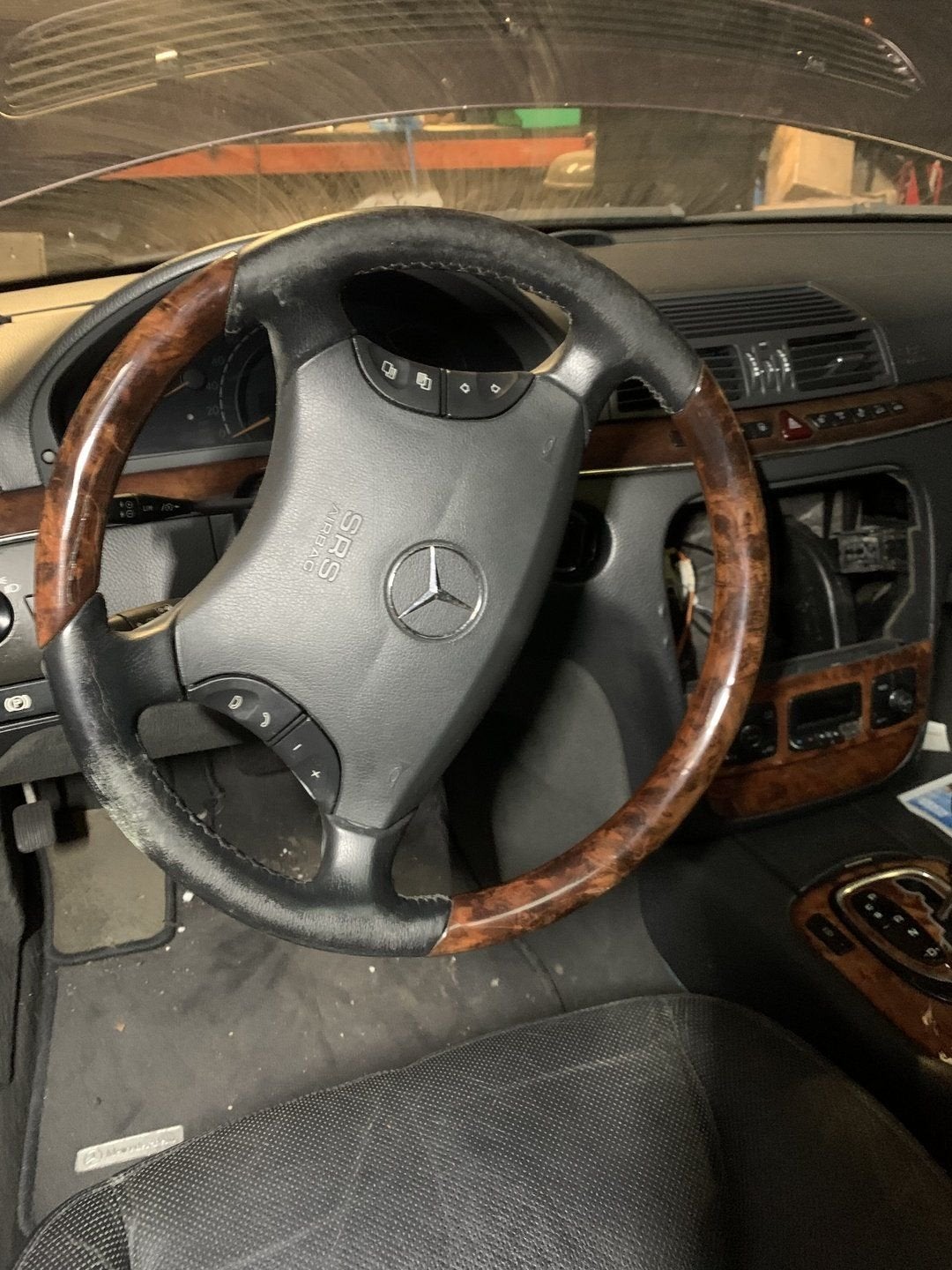 Mercedes-Benz S-Klasse W220 leder / wortelnoothout stuurwiel, Utilisé, -, -, Enlèvement ou Envoi