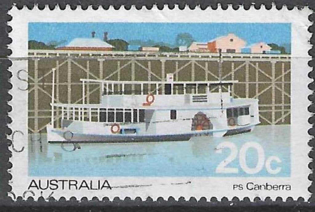 Australie 1979 - Yvert 650 - Ferry Canberra 1912 (ST), Timbres & Monnaies, Timbres | Océanie, Envoi, Affranchi