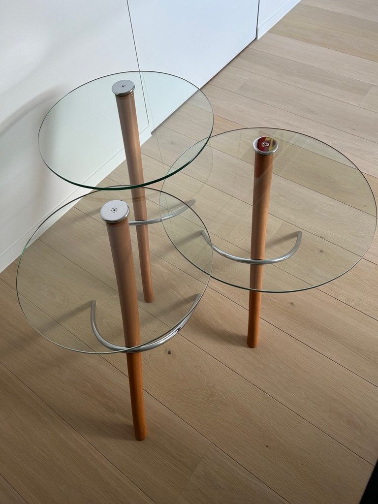 Set design bijzettafels, Rond, Moins de 55 cm, Verre, Enlèvement