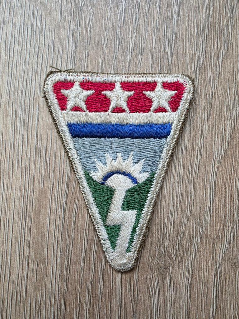 US WW2 CBI Ledo Road patch whiteback, Ophalen of Verzenden