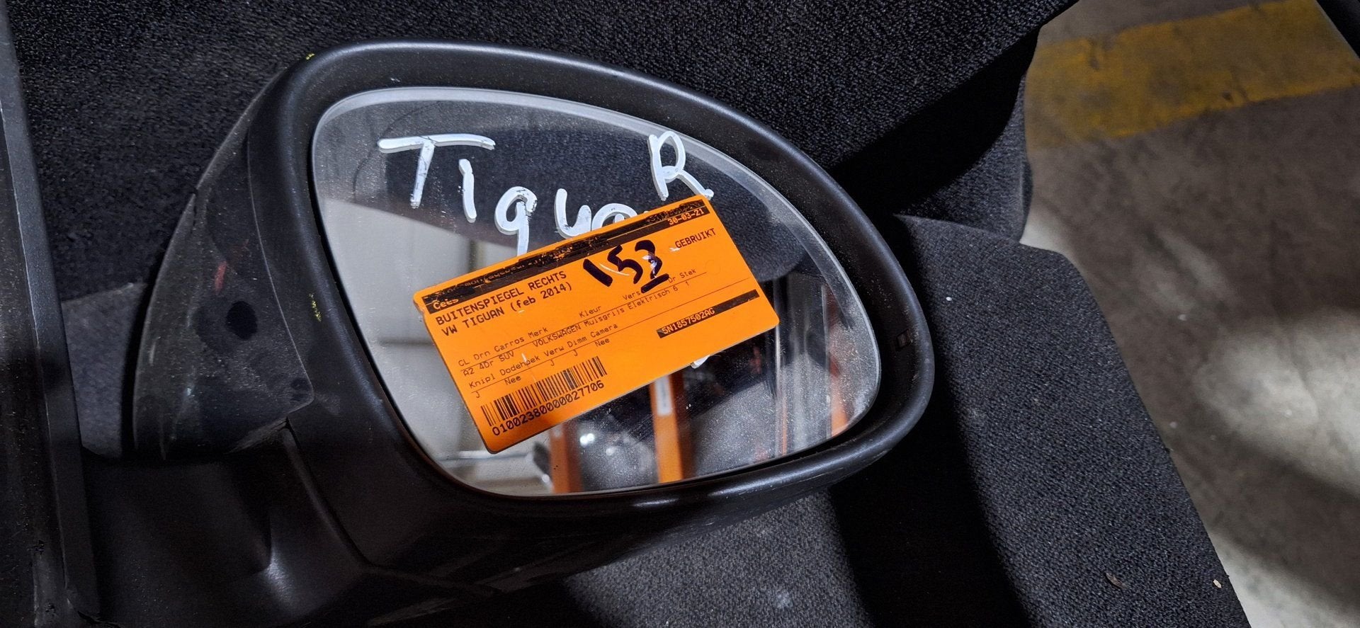 Originele VW Tiguan Buitenspiegel Rechts (Passagierszijde) M, -, Utilisé, -, -