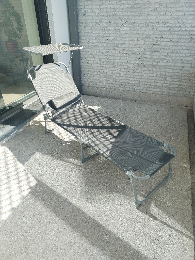 Transat Chaise Longue Pliable, Jardin & Terrasse, Enlèvement, Utilisé, Réglable