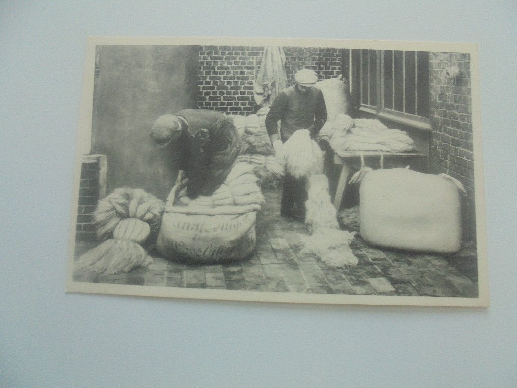 vlasteelt- opmaken  van het vlas, Verzamelen, Postkaarten | België, Verzenden, 1920 tot 1940, Ongelopen, West-Vlaanderen