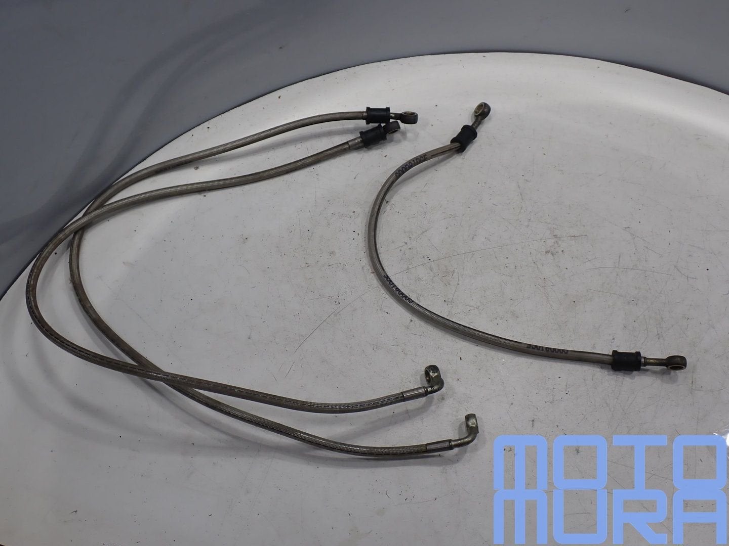 Yamaha R6 2005 stalen remleidingen set remslang remleiding Y, Gebruikt, -, -, Ophalen of Verzenden