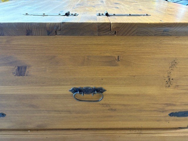 Houten kist, Huis en Inrichting, Woonaccessoires | Kisten, Ophalen, 50 – 75, Gebruikt, 50 tot 100 cm