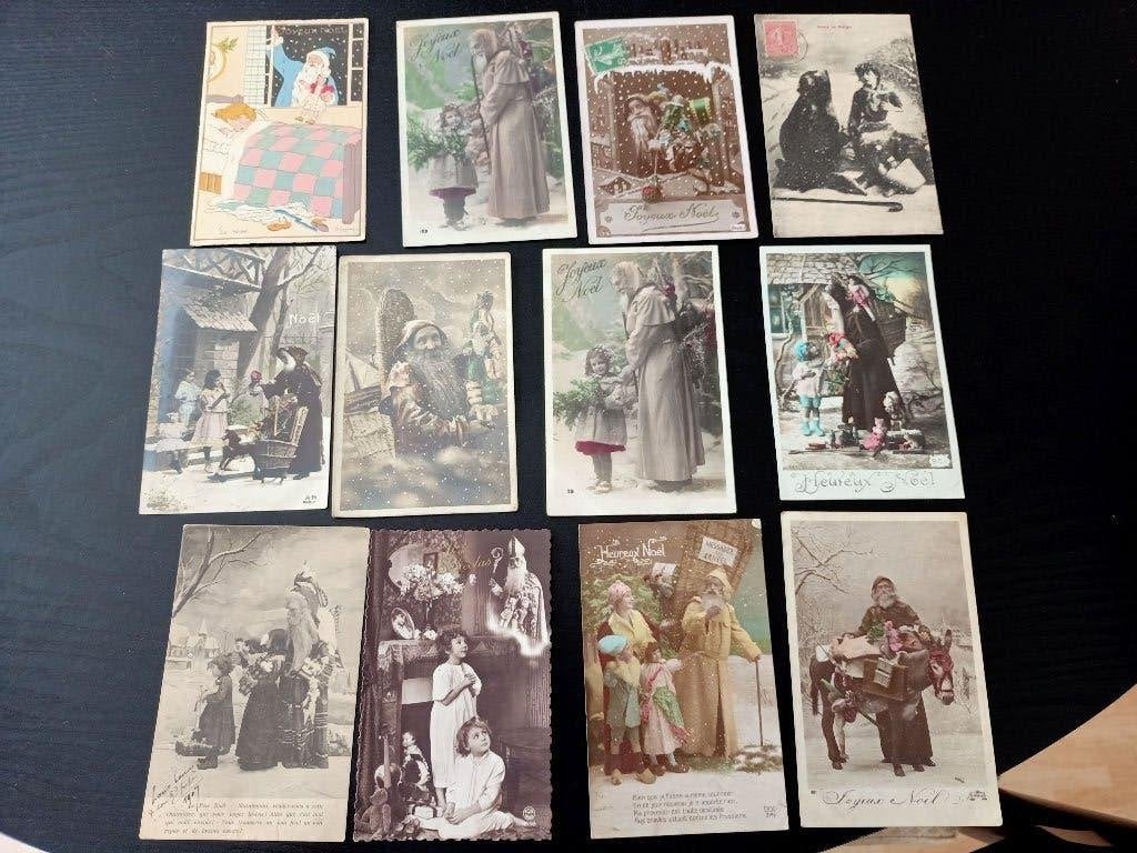 12 santa's, Verzamelen, Postkaarten | Themakaarten, Ophalen of Verzenden
