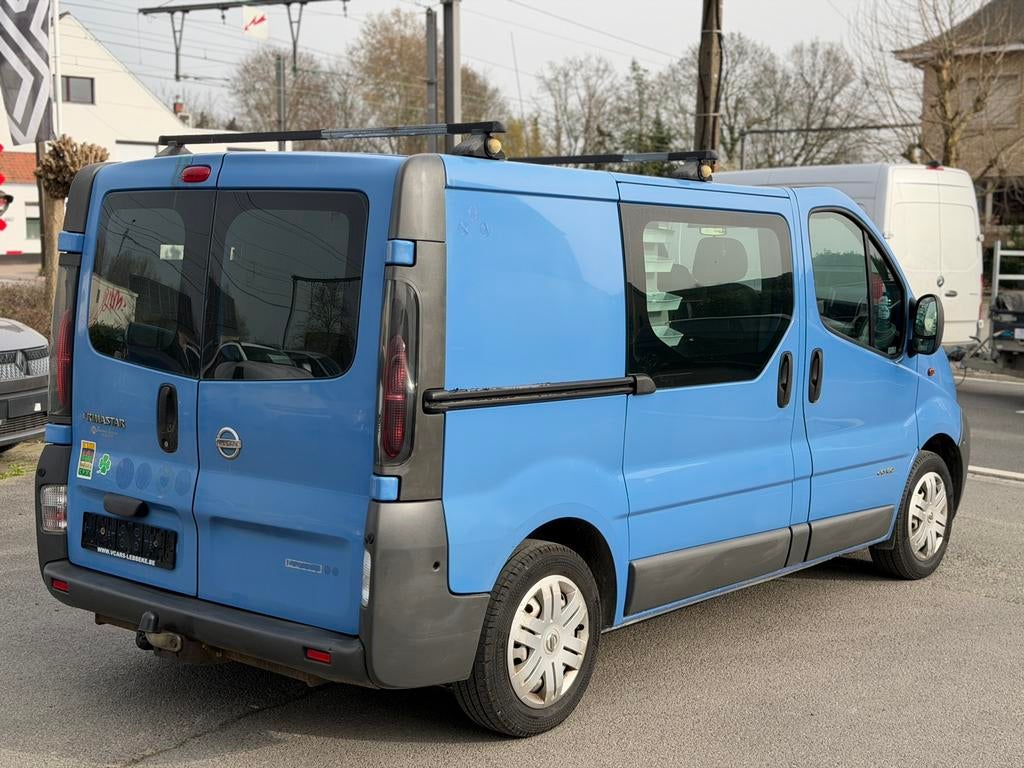 Nissan primastar 1ste eig. DUBBELE CABINE 6pl+ keuring vvk, Auto's, Bluetooth, Bedrijf, Te koop, Nissan