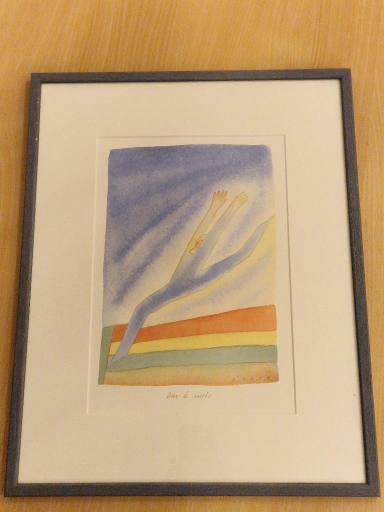 Lithographie originale Folon - titre 'Oser le succès', Enlèvement ou Envoi
