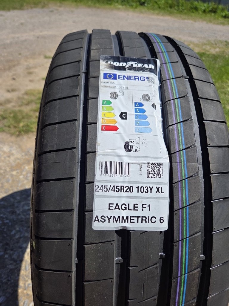 4 pneus été 245/45/20 Goodyear nouveaux, Neuf, 245 mm, Véhicule de tourisme, Pneus été