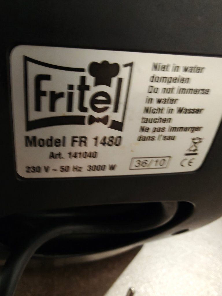 Friteuse Fritel Model FR 1480, Elektronische apparatuur, 3 tot 4 liter, Ophalen, Gebruikt, Uitneembare binnenpan