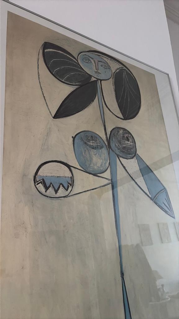 Gravure P.Picasso cadre vitré 100/120 cm, Enlèvement