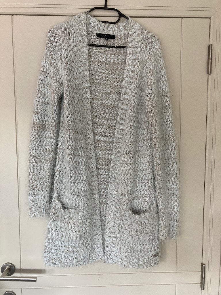 Mooie open cardigan VILA JOY. Medium. Zeer goede staat, Taille 38/40 (M), Enlèvement ou Envoi, Beige, Comme neuf