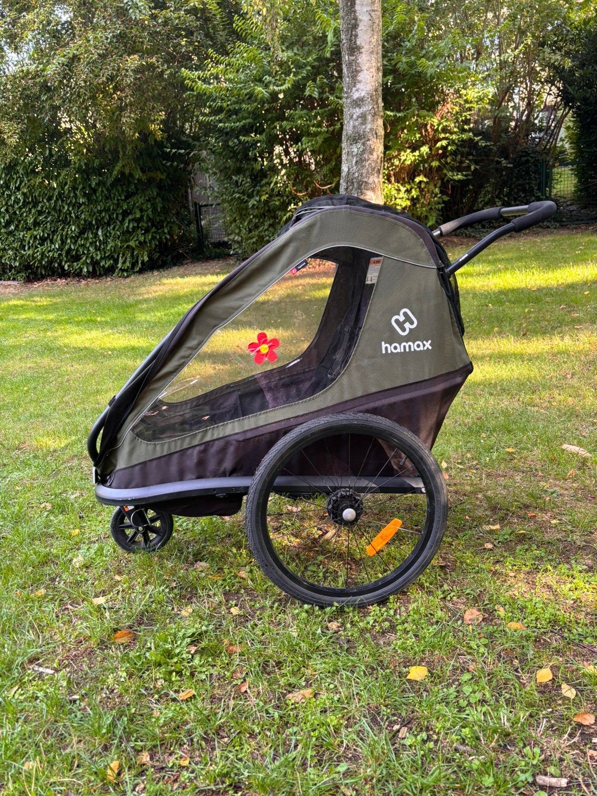 Remorque Hamax, Vélos & Vélomoteurs, Enlèvement, Utilisé, Remorque pour enfant, Pliable