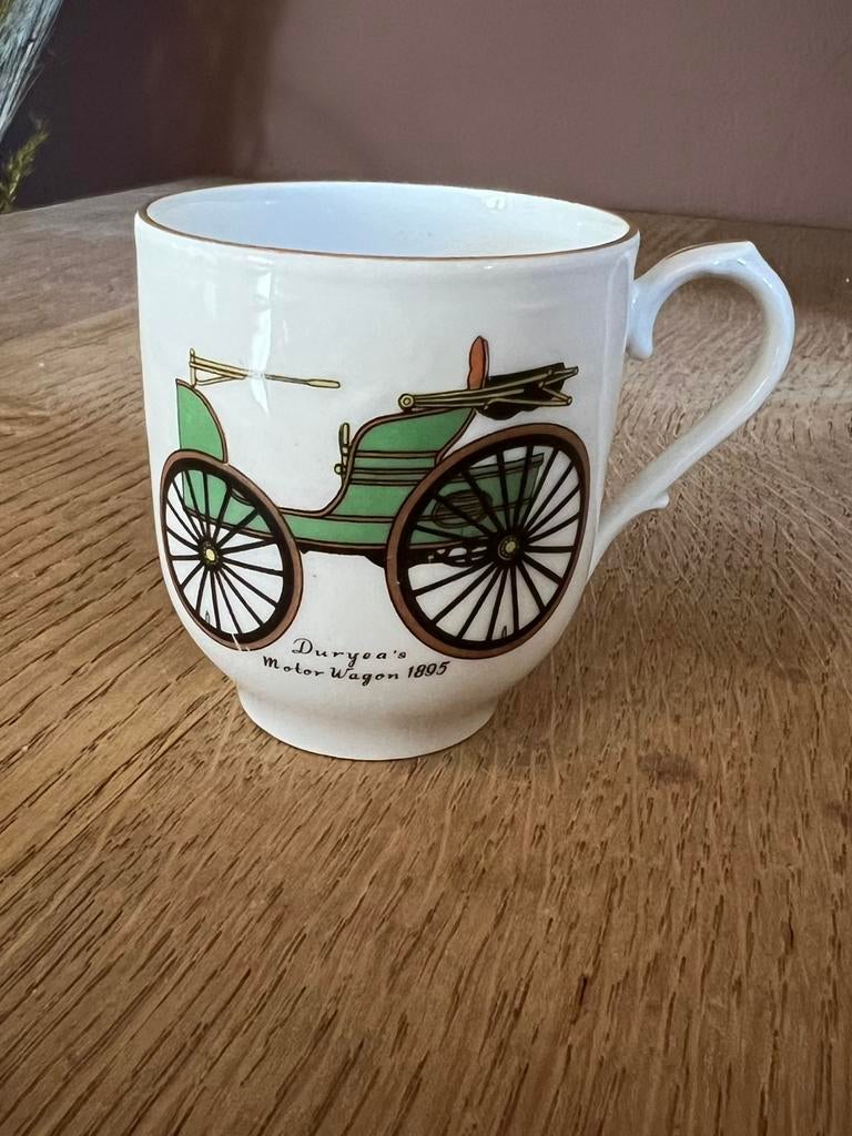 Vintage Schumann Bavaria mok - Duryea’s Motor Wagon 1895, Antiek en Kunst, Ophalen of Verzenden