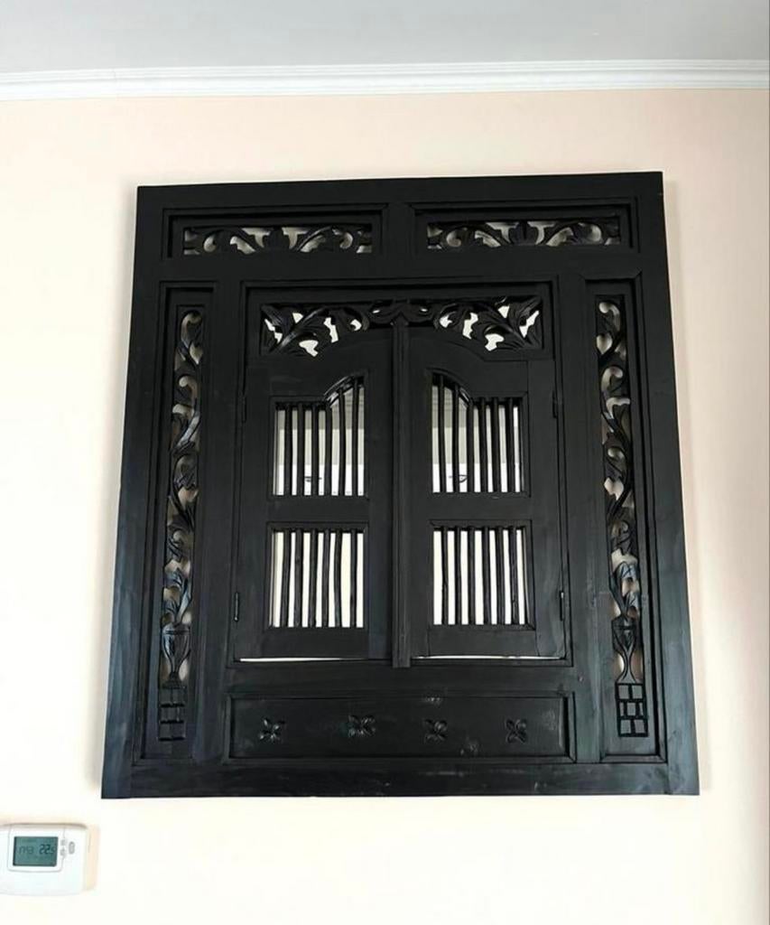 Miroir balinais, des indes, a volets sculpté a la main, Enlèvement