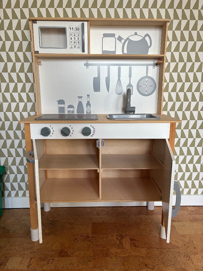Keuken met toebehoren, Ophalen, Gebruikt, Hout, Speelkeuken
