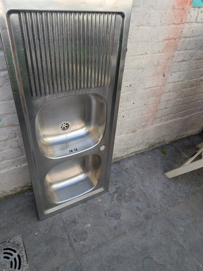 Afwasbak inox Franke 116 x 50 cm, Ophalen