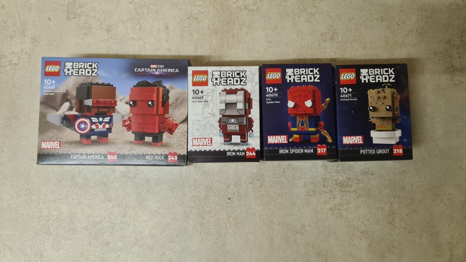 Lego Brickheadz Marvel 40668, 40669, 40670 et 40671, Neuf, BrickHeadz, Lego, Ensemble complet