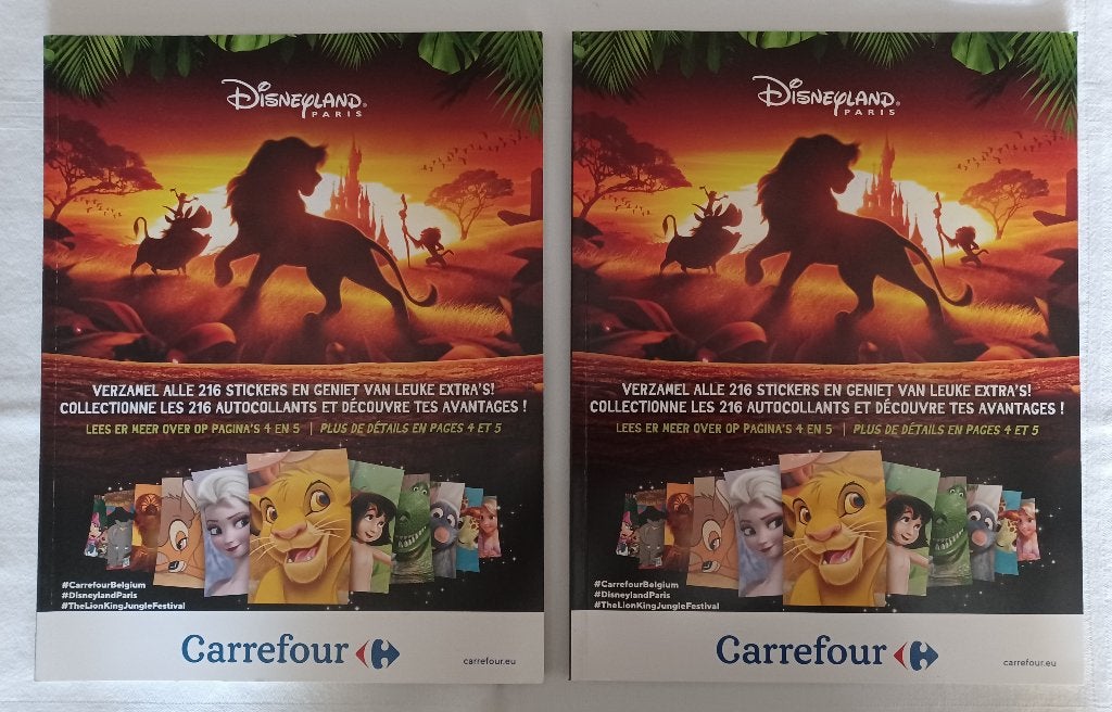 2 albums Disneyland Paris (2019), Hobby en Vrije tijd, Ophalen of Verzenden, Zo goed als nieuw, Meerdere stickers