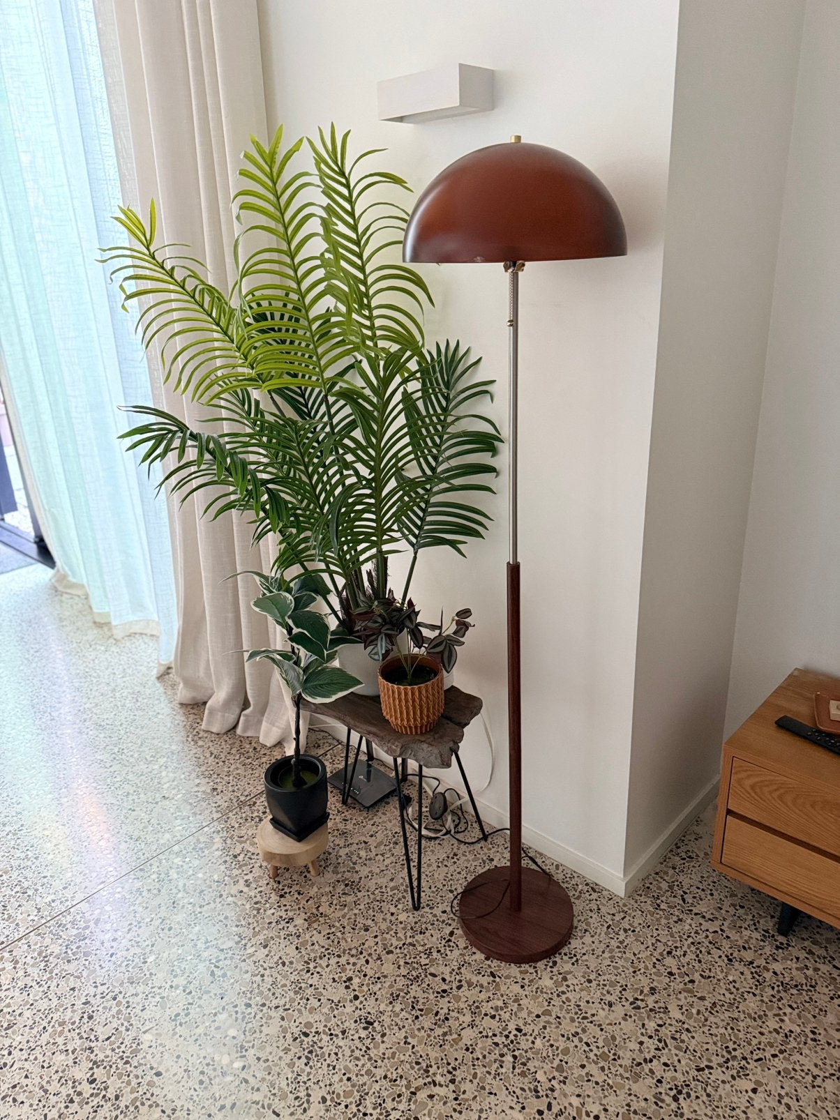 Stijlvolle vintage/retro staande lamp, Enlèvement, Comme neuf, Métal