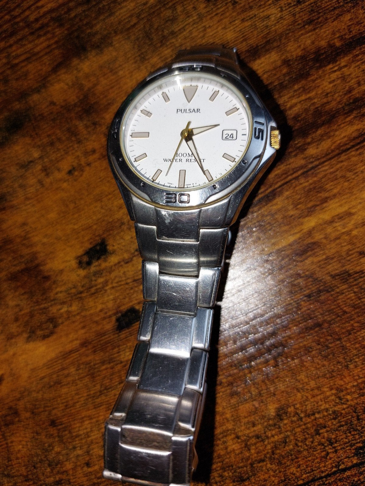 Pulsar herenhorloge – RVS – 100M Water Resistant, Ophalen