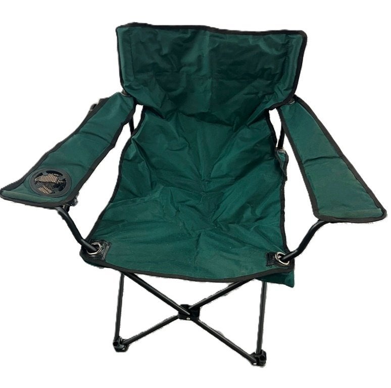 Campingstoel / vouwstoel groen met bekerhouder., Caravans en Kamperen, Ophalen, Gebruikt, Campingstoel