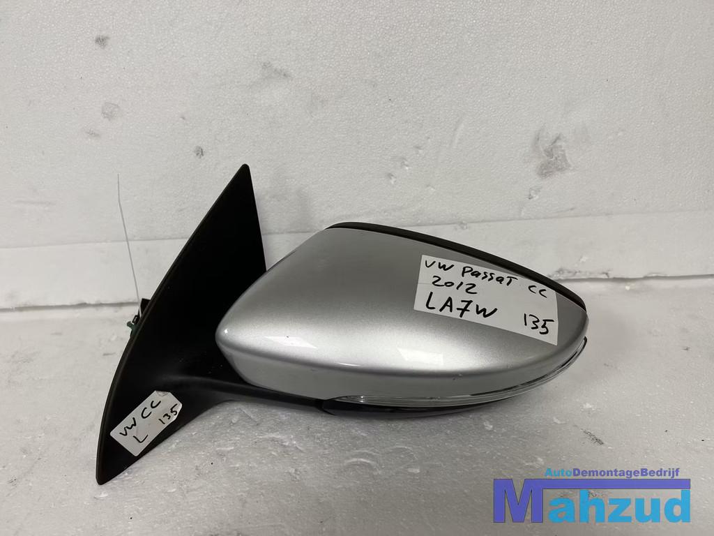 VW CC GRIJS zilver LA7W Links Spiegel buitenspiegel 2011-201, Auto-onderdelen, Spiegels, Volkswagen, Gebruikt