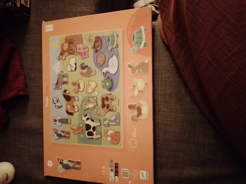 Inlegpuzzelboederij djeco nieuw peuter hout, Ophalen of Verzenden, Nieuw