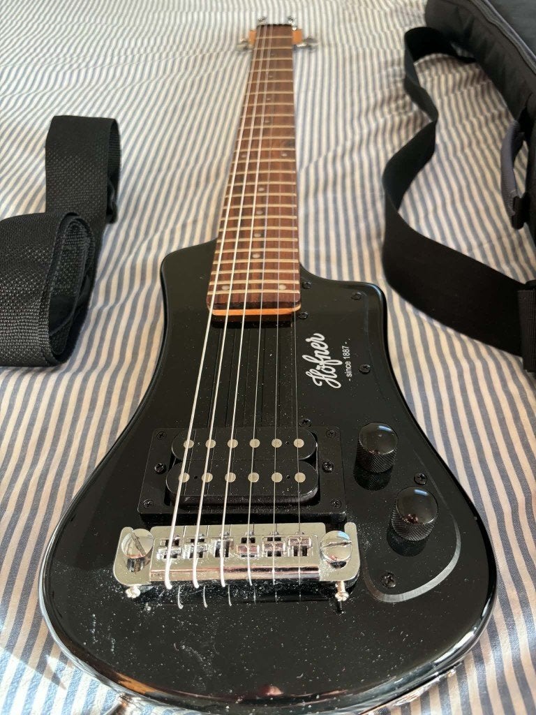 Gitaar Höfner Shorty reisgitaar, Musique & Instruments, Enlèvement ou Envoi, Utilisé, Solid body, Autres marques