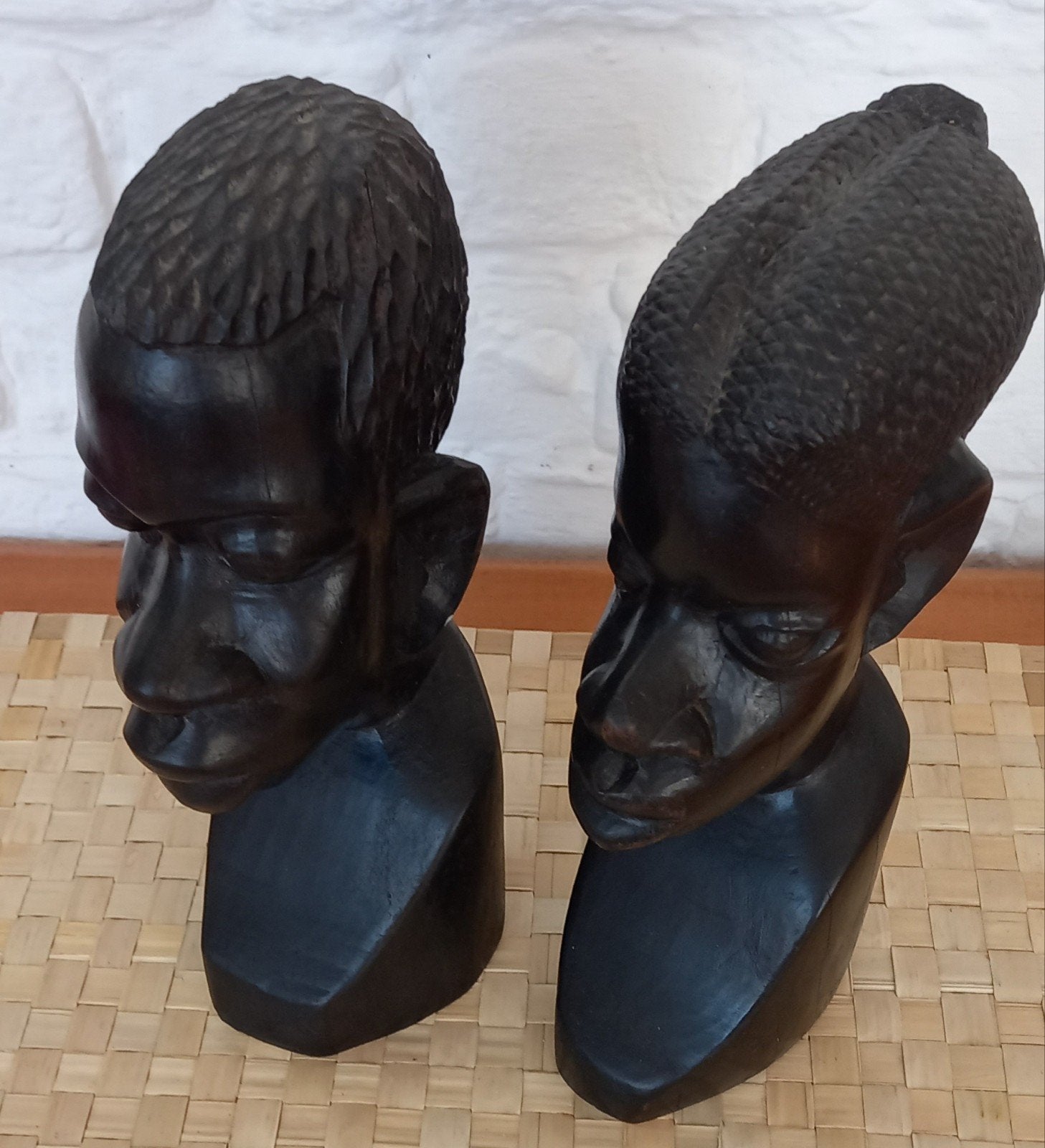 ensemble de bustes en ébène, Antiquités & Art, Art | Sculptures & Bois, Enlèvement