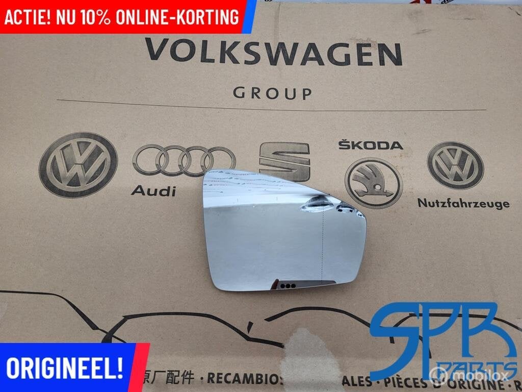 TIGUAN 5NA 5NN RECHTS BUITENSPIEGEL GLAS SPIEGEL Spiegelglas, Neuf, Enlèvement ou Envoi, Volkswagen, Volkswagen
