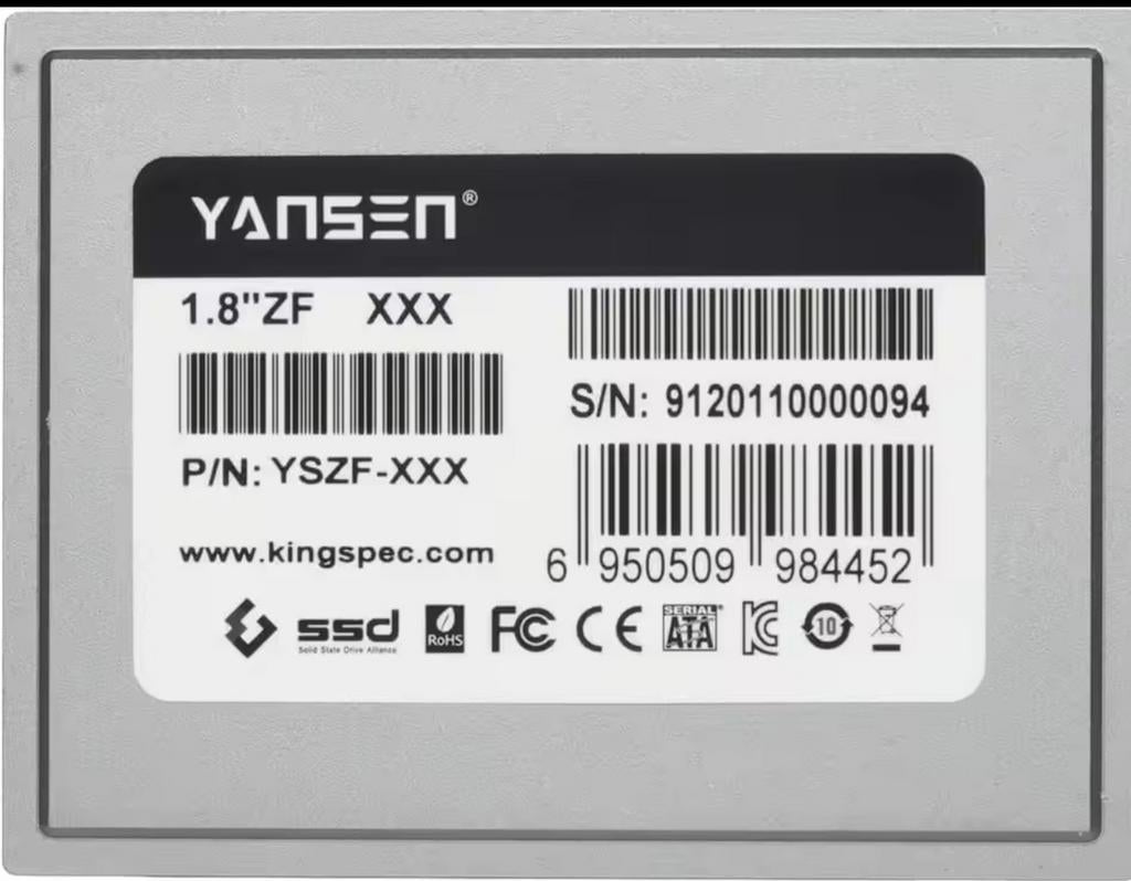 Kingspec Yansen 64GB, Computers en Software, Ophalen of Verzenden, Zo goed als nieuw, Laptop, SSD