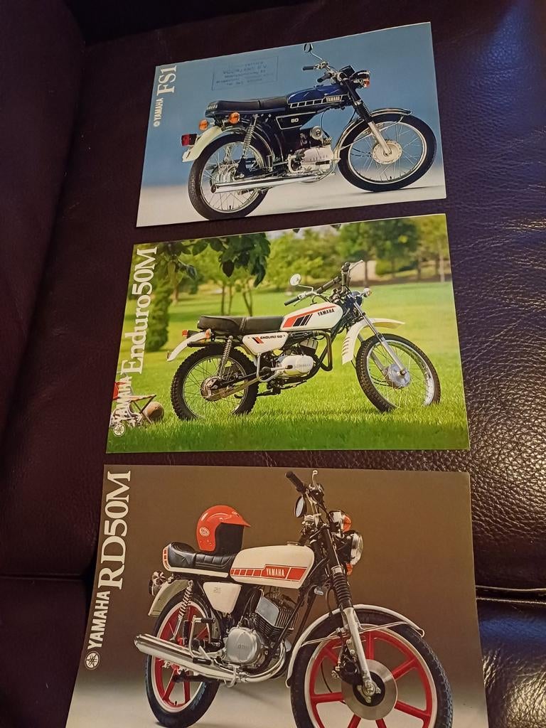 Yamaha oldtimer bromfiets folders, Fietsen en Brommers, Handleidingen en Instructieboekjes, Ophalen