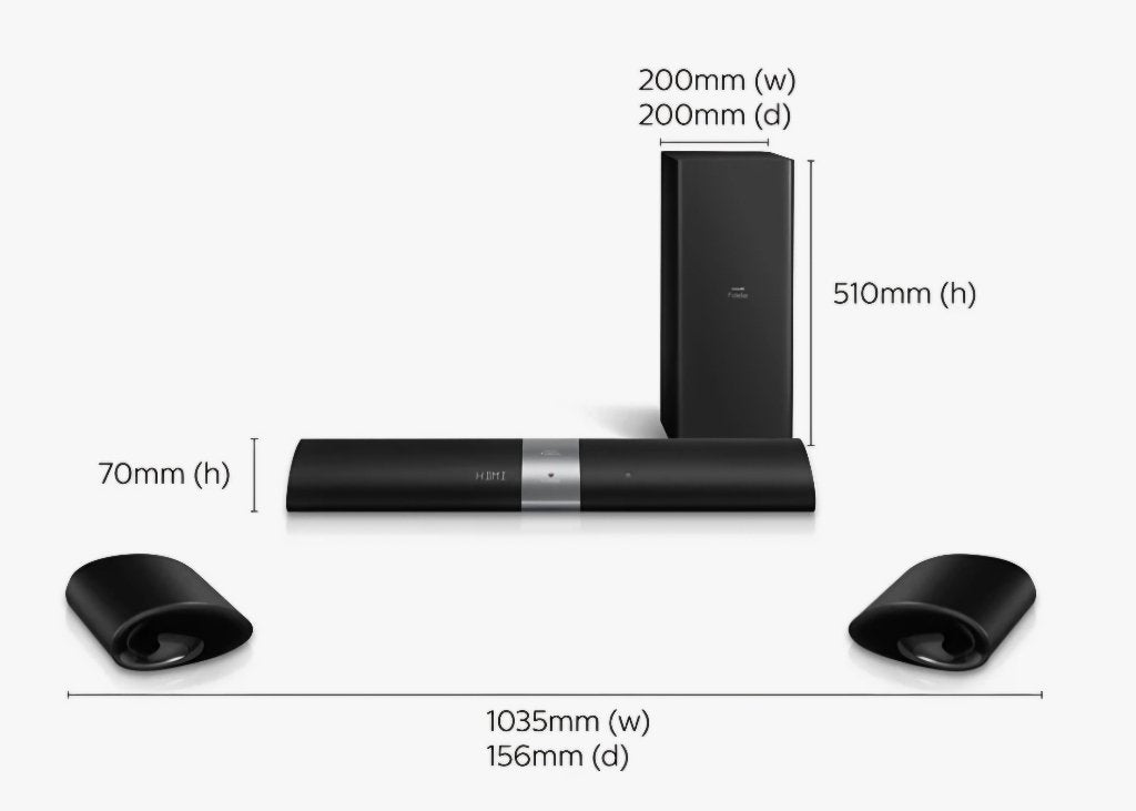Philips fidelio B5 soundbar, TV, Hi-fi & Vidéo, Barres de son, Utilisé, Bluetooth, Avec subwoofer externe, Enlèvement