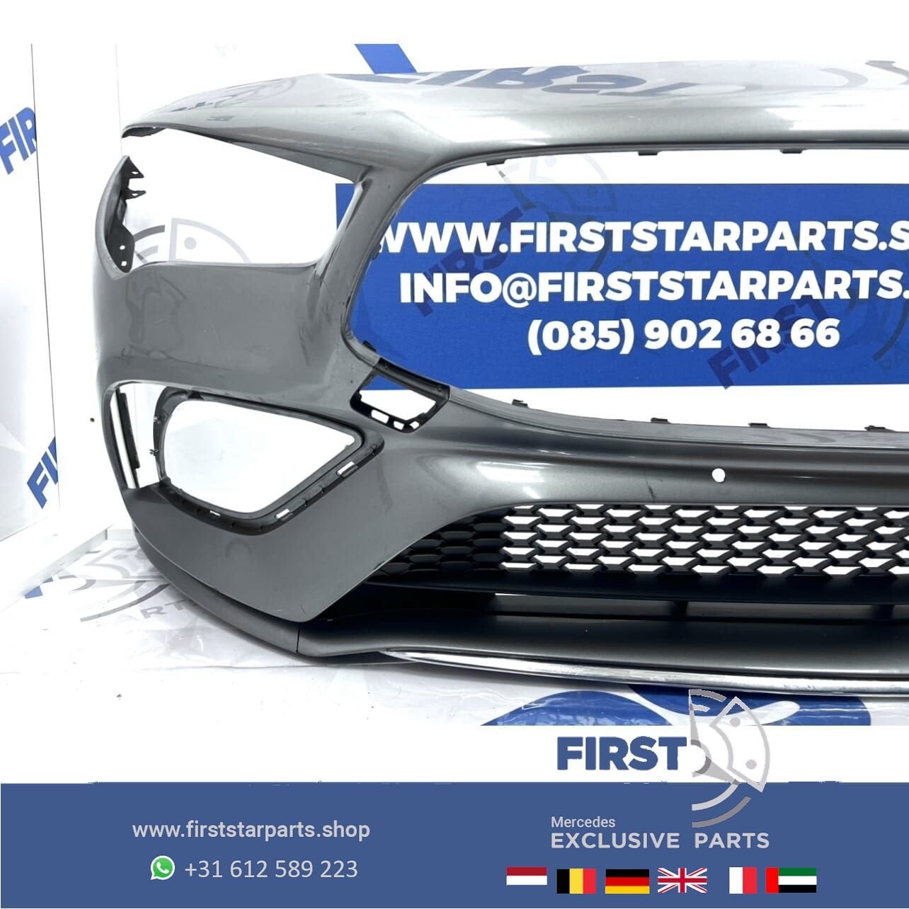 W118 BUMPER CLA AMG VOORBUMPER C118 ZWART WIT GRIJS BLAUW RO, Gebruikt, -, Voor, Ophalen of Verzenden
