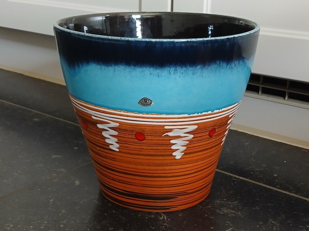 Vintage bloempot Cartens Tönnieshof Ü West-Germany Ø 28cm, Enlèvement ou Envoi