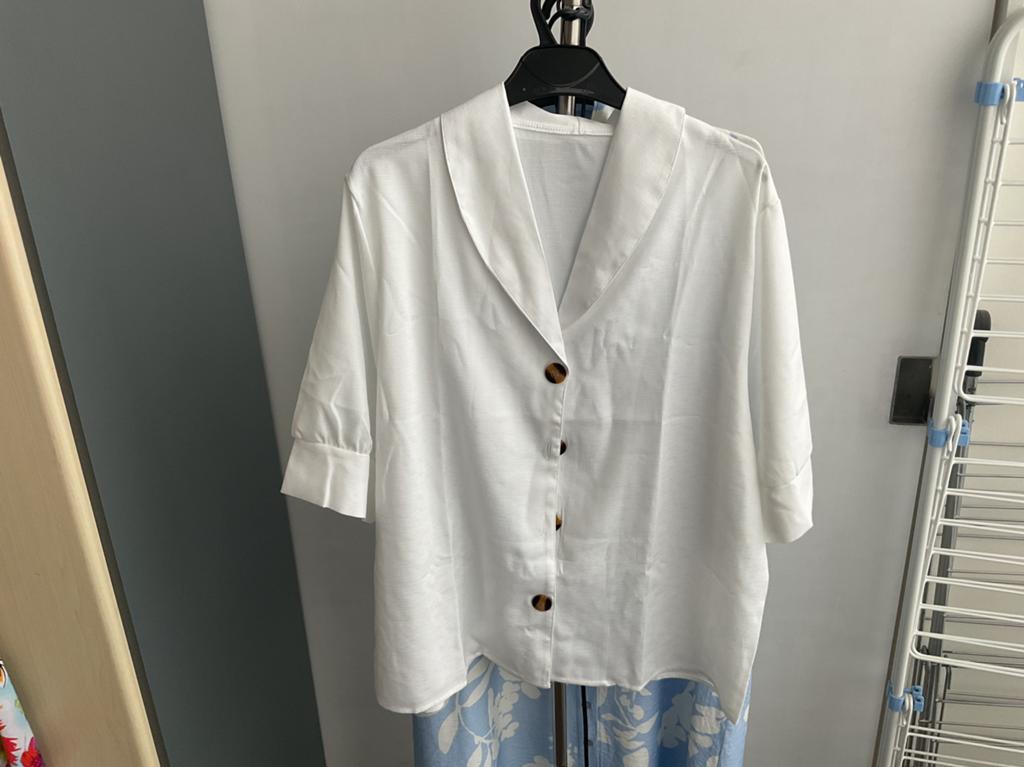 Dames zomer bloes, Ophalen, Nieuw, Maat 46/48 (XL) of groter, Wit