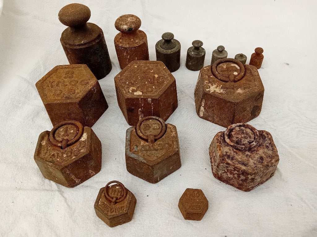 Oude antieke gewichten, Antiquités & Art, Antiquités | Outils & Instruments, Enlèvement
