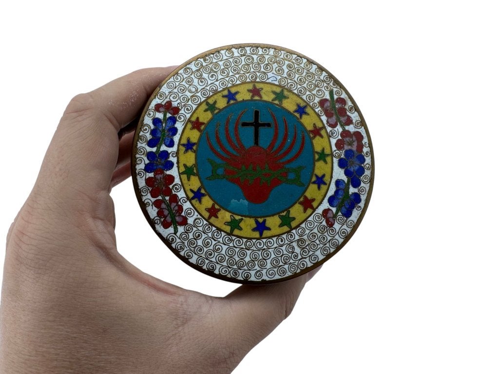 Pyxis cloisonné - Rare religieux - Atelier Beitang (), Antiquités & Art, Art | Art non-occidental, Enlèvement