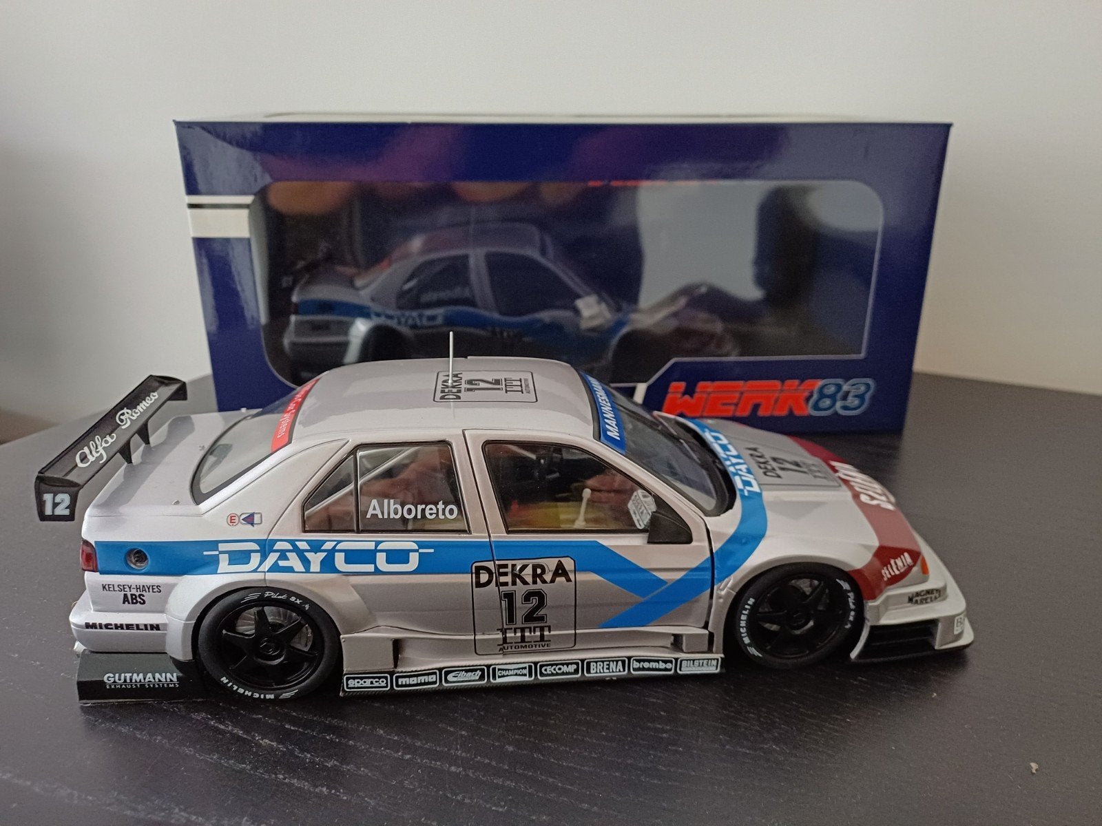 WERK83 1:18 Alfa Romeo 155 DTM Michele Alboreto nieuwstaat, Hobby & Loisirs créatifs, Enlèvement ou Envoi, Comme neuf, Voiture