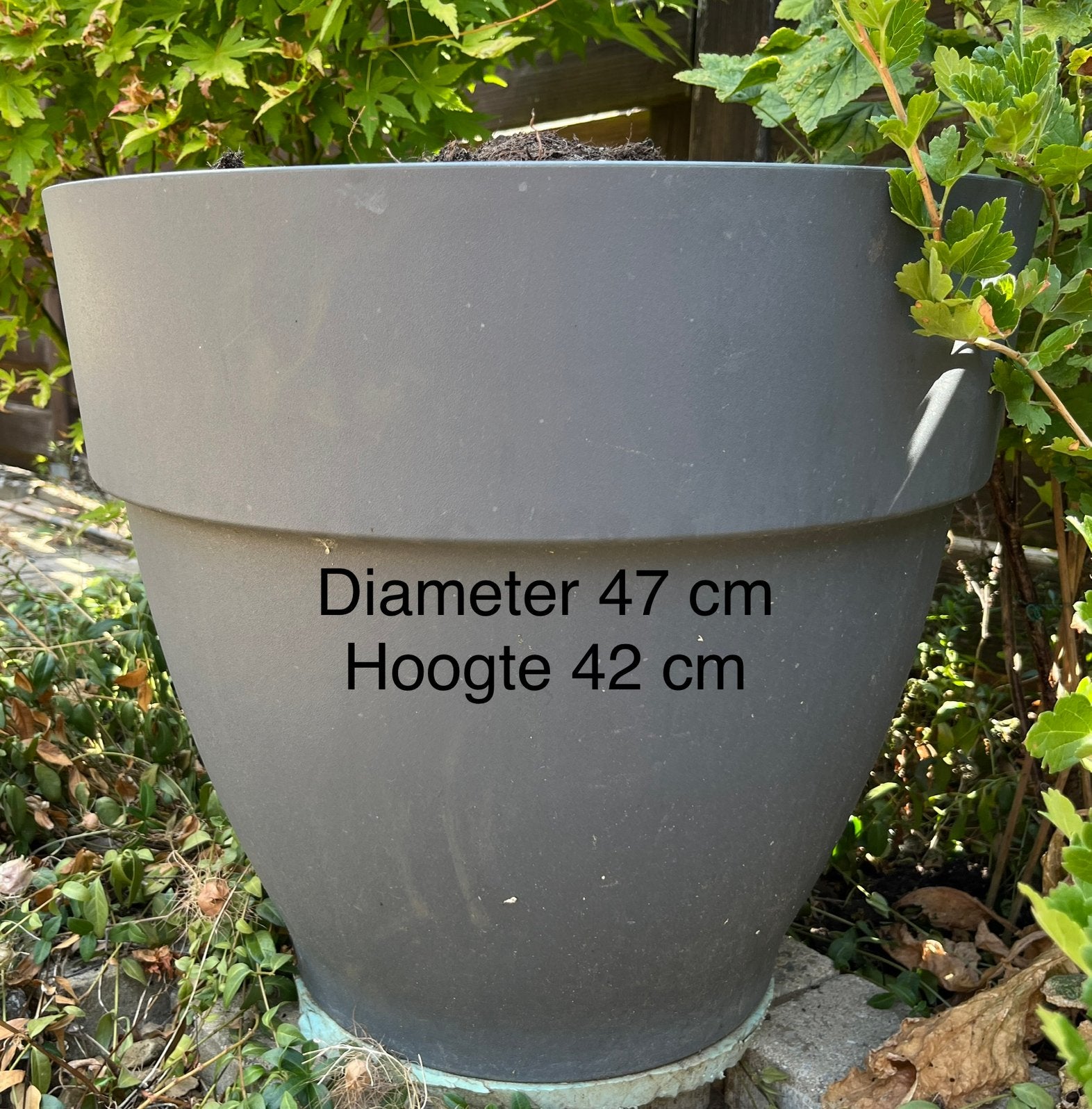 Grote stevige plantenpot binnen/buiten, Tuin en Terras, Ophalen, Kunststof, Gebruikt, Rond
