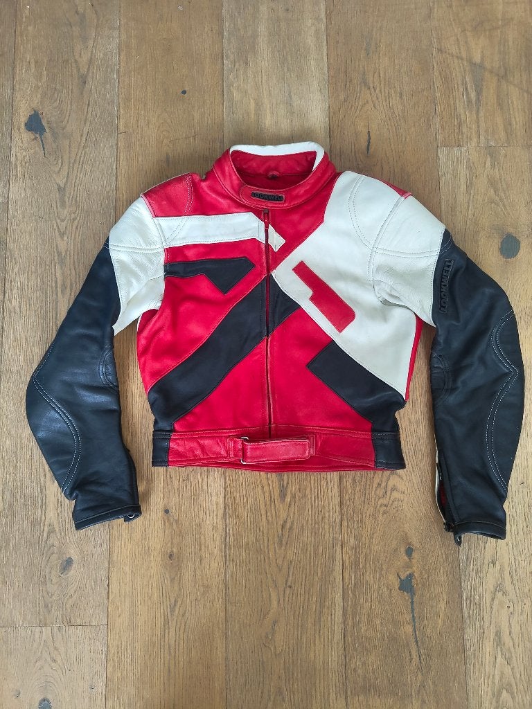 Vintage Lookwell Leather Racing Jacket, Verzenden, Dames, Jas | leer, Lookwell